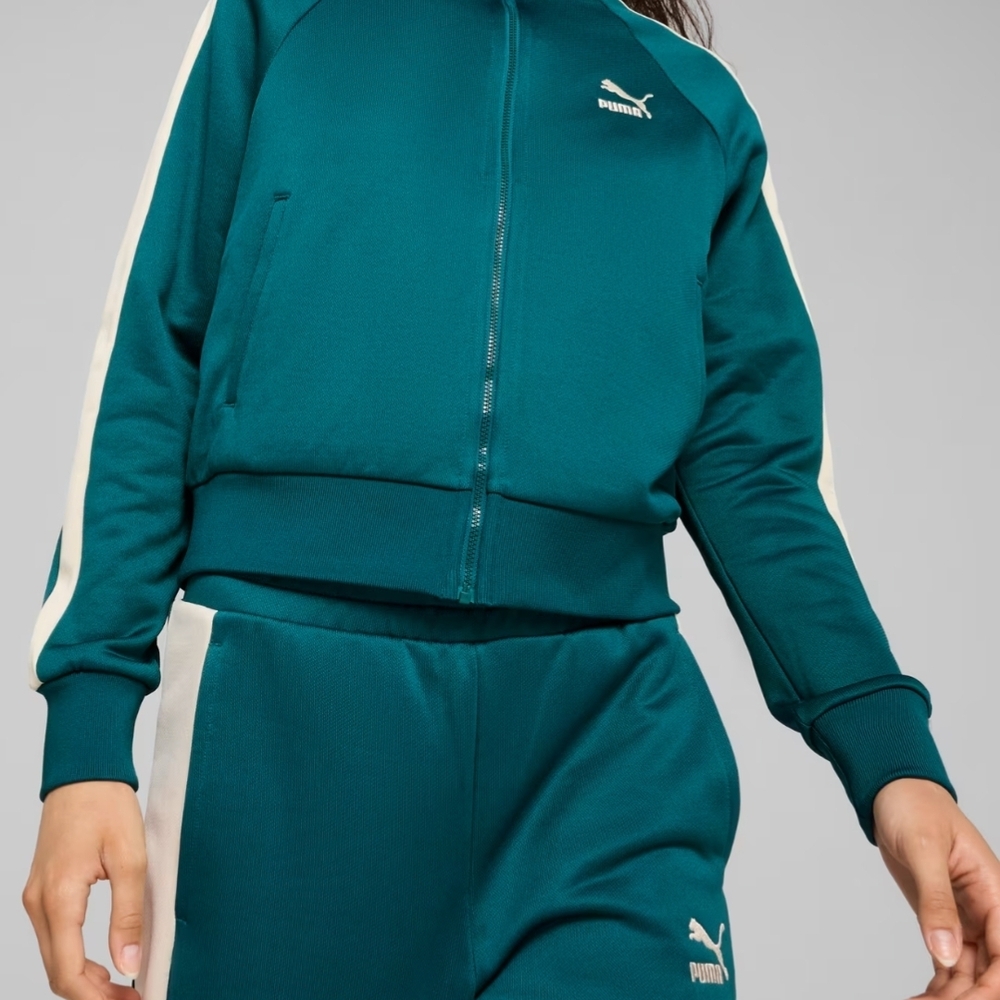 Puma Deep Teal and White Track Jacket (Only)